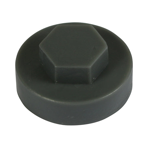 This is an image of Timco - Hex Head Cover Caps - Slate Grey 16mm - (1000 PCS Bag) 16RAL7012CAP
