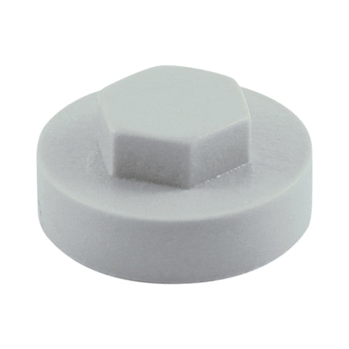 This is an image of Timco - Hex Head Cover Caps - Oyster 16mm - (1000 PCS Bag) 16RAL7035CAP
