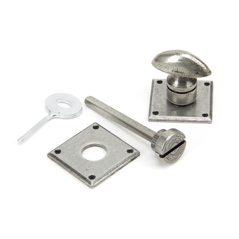 From The Anvil - Pewter Diamond Bathroom Thumbturn | Sku. 18336 | Trade Door Handles.