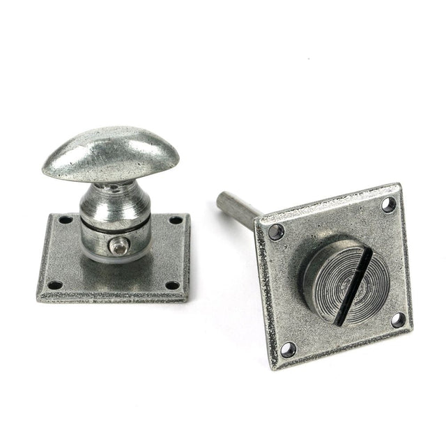 From The Anvil - Pewter Diamond Bathroom Thumbturn | Sku. 18336 | Trade Door Handles.