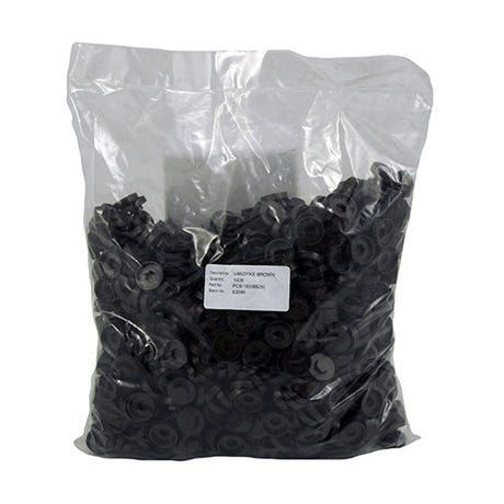 This is an image of Timco - Hex Head Cover Caps - Black 19mm - (1000 PCS Bag) 1900E53CAP