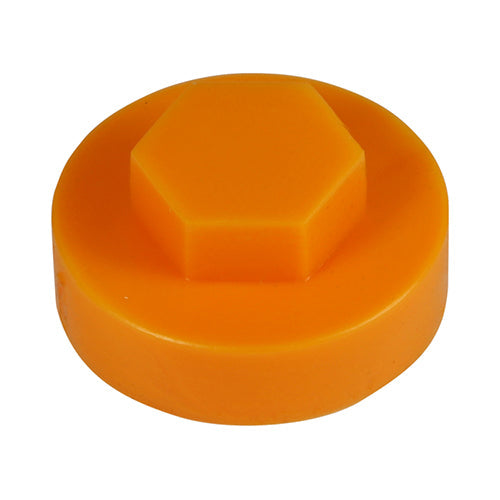This is an image of Timco - Hex Head Cover Caps - Tangerine 19mm - (1000 PCS Bag) 1906E53CAP