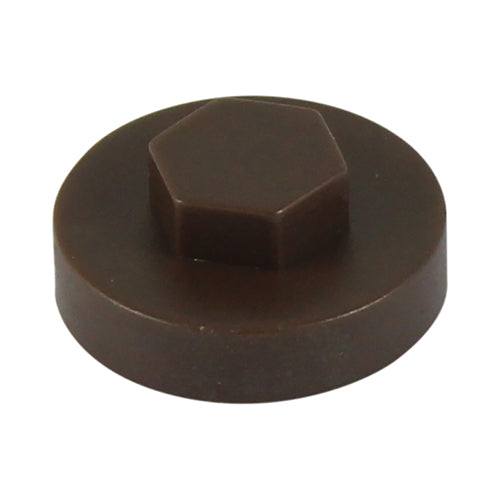 This is an image of Timco - Hex Head Cover Caps - Van Dyke Brown 19mm - (1000 PCS Bag) 1908B29CAP