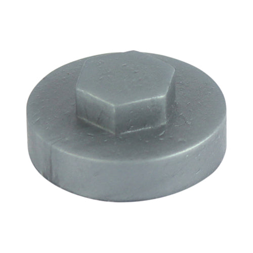 This is an image of Timco - Hex Head Cover Caps - Dark Silver 19mm - (1000 PCS Bag) 19RAL9007CAP