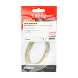 This is an image of Timco - Door Numeral 0 - Polished Brass 81mm (1 Each TIMpac) 200022P