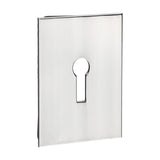 This is an image of Timco - Lock Profile Self-Adhesive Escutcheon - Oblong - Polished Stainless Steel 65 x 47 (1 Each TIMpac) 200027P