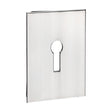 This is an image of Timco - Lock Profile Self-Adhesive Escutcheon - Oblong - Polished Stainless Steel 65 x 47 (1 Each Bag) 200027