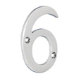 This is an image of Timco - Door Numeral 6 - Polished Chrome 75mm (1 Each Bag) 200051