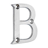 This is an image of Timco - Door Letter B - Satin Chrome 64mm (1 Each TIMpac) 200059P