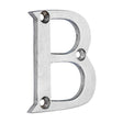 This is an image of Timco - Door Letter B - Satin Chrome 64mm (1 Each Bag) 200059