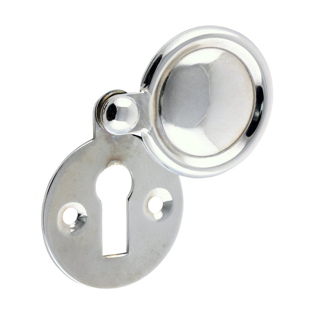 This is an image of Timco - Pair of Traditional Pattern Escutcheon - Polished Chrome 32mm (1 Pairs TIMpac) 200061P