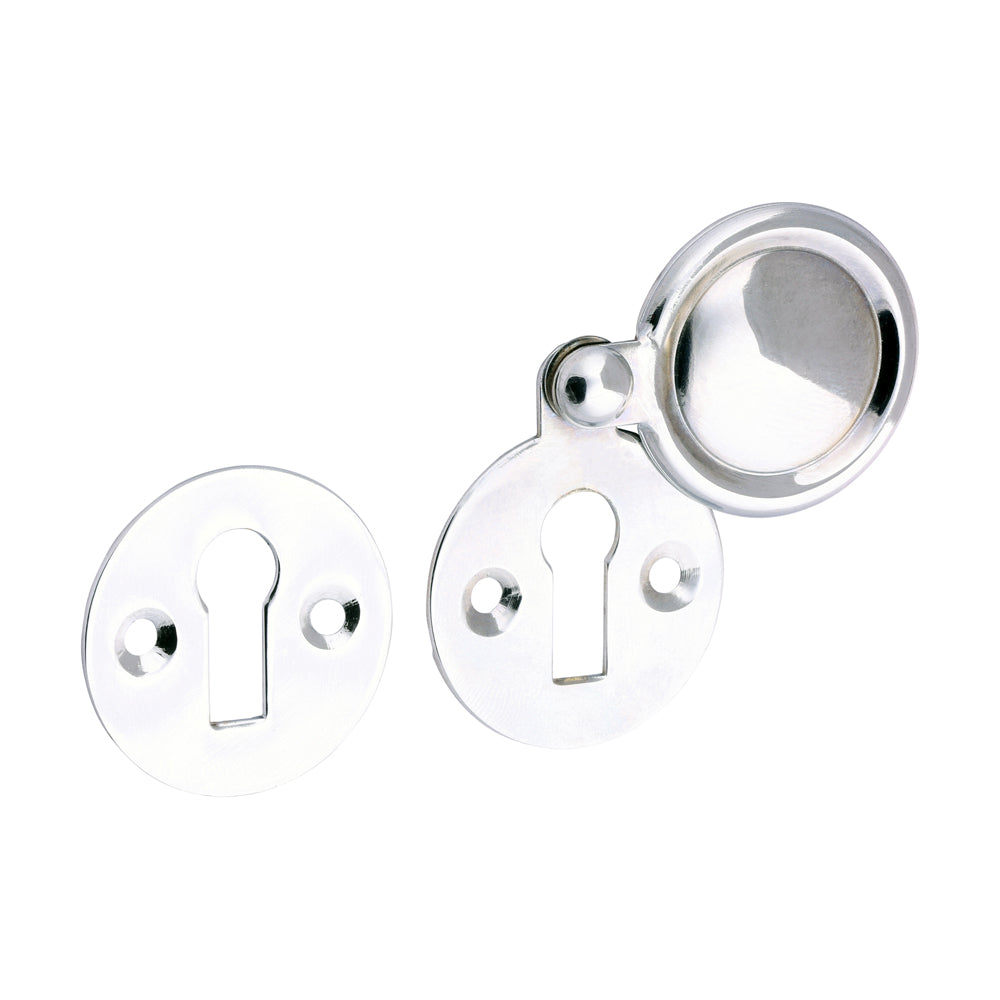This is an image of Timco - Pair of Traditional Pattern Escutcheon - Polished Chrome 32mm (1 Pairs Bag) 200061