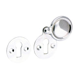 This is an image of Timco - Pair of Traditional Pattern Escutcheon - Polished Chrome 32mm (1 Pairs Bag) 200061