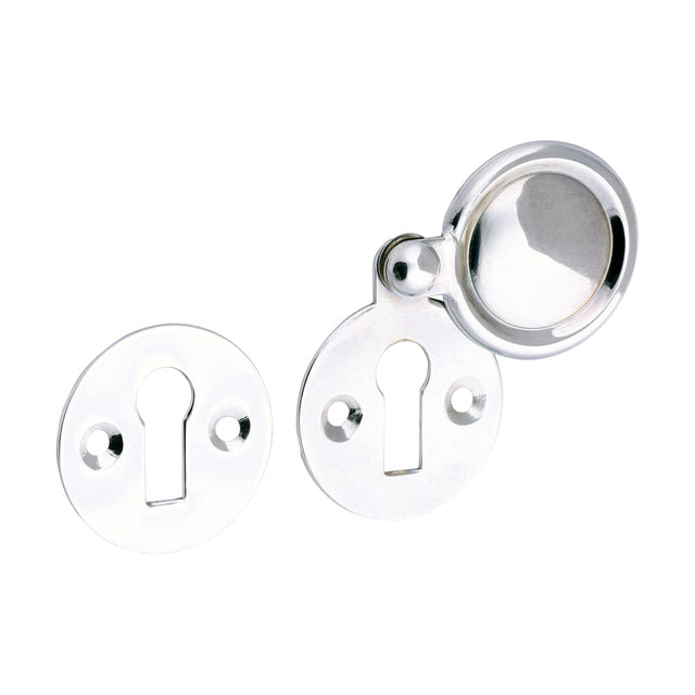 This is an image of Timco - Pair of Traditional Pattern Escutcheon - Polished Chrome 32mm (1 Pairs Bag) 200061