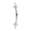 This is an image of Timco - Fleur De Lys Pull Handle - Satin Chrome 178mm (1 Each TIMpac) 200062P