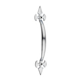 This is an image of Timco - Fleur De Lys Pull Handle - Satin Chrome 178mm (1 Each TIMpac) 200062P