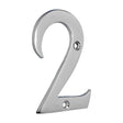 This is an image of Timco - Door Numeral 2 - Polished Chrome 76mm (1 Each TIMpac) 200081P