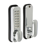 This is an image of Timco - Push Button Digital Lock - Polished Chrome 142 x 41 (1 Each Box) 200086