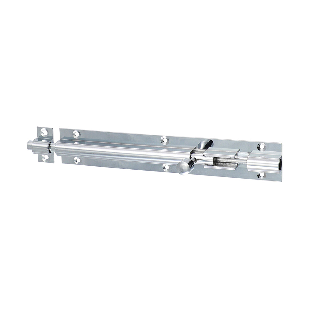This is an image of Timco - Straight Barrel Bolt - Polished Chrome 150 x 25mm (1 Each Bag) 200114