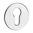 This is an image of Timco - Euro Profile Self-Adhesive Escutcheon - Round - Polished Stainless Steel 52mm (1 Each Bag) 200116