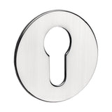 This is an image of Timco - Euro Profile Self-Adhesive Escutcheon - Round - Polished Stainless Steel 52mm (1 Each Bag) 200116