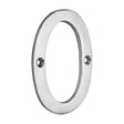 This is an image of Timco - Door Numeral 0 - Satin Chrome 81mm (1 Each TIMpac) 200119P