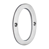 This is an image of Timco - Door Numeral 0 - Satin Chrome 81mm (1 Each TIMpac) 200119P