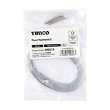 This is an image of Timco - Door Numeral 0 - Satin Chrome 81mm (1 Each Bag) 200119
