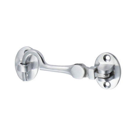 This is an image of Timco - Cabin Hook - Satin Chrome 75mm (1 Each TIMpac) 200123P