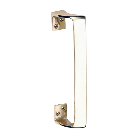 This is an image of Timco - Oval Grip Pull Handle - Polished Brass 228mm (1 Each Bag) 200155