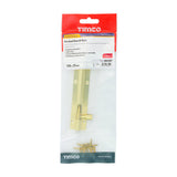 This is an image of Timco - Necked Barrel Bolt - Polished Brass 150 x 25mm (1 Each TIMpac) 200200P