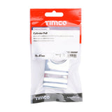 This is an image of Timco - Cylinder Pull - Polished Chrome 79 x 41 (1 Each TIMpac) 200206P