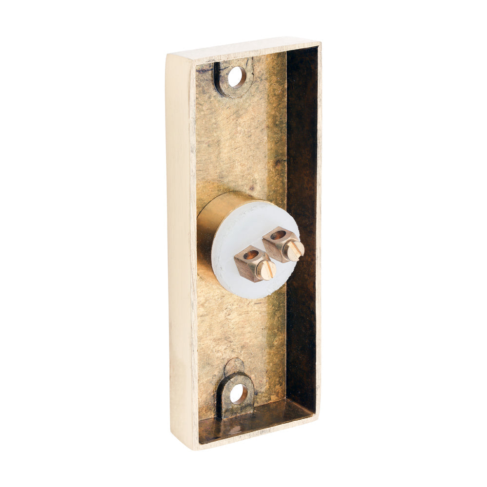 This is an image of Timco - Traditional Door Bell Push - Polished Brass 80 x 31 (1 Each Bag) 200213