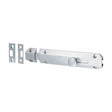 This is an image of Timco - Architectural Flat Section Bolt - Satin Chrome 150 x 35mm (1 Each Bag) 200222