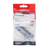 This is an image of Timco - Straight Barrel Bolt - Polished Chrome 75 x 25mm (1 Each TIMpac) 200225P