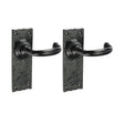 This is an image of Timco - Traditional Lever Latch Handles - Antique Black 155 x 54 (1 Pairs Box) 200232