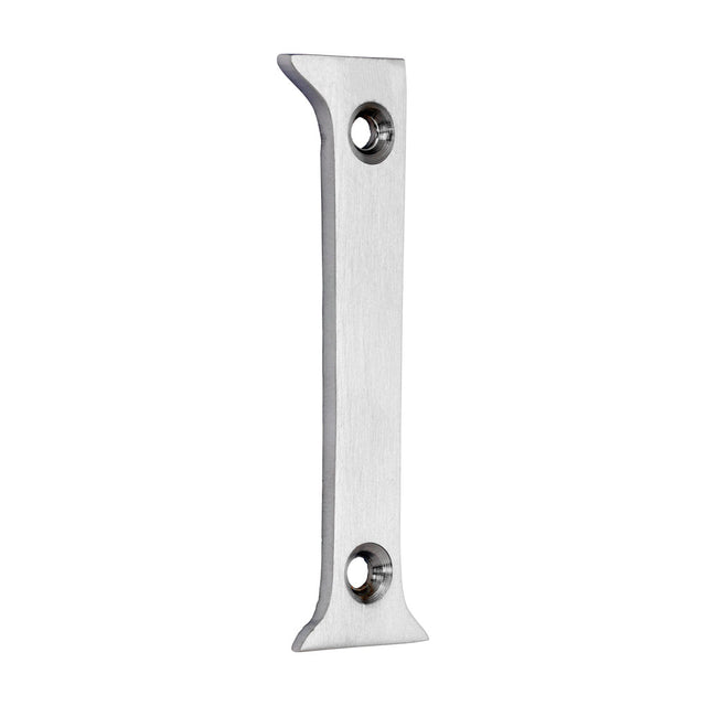 This is an image of Timco - Door Numeral 1 - Satin Chrome 75mm (1 Each Bag) 200280