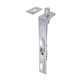 This is an image of Timco - Lever Action Flush Bolt - Satin Chrome 150 x 19mm (1 Each TIMpac) 200285P