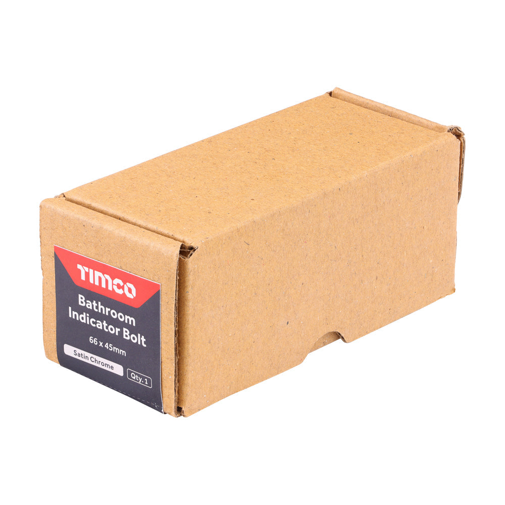 This is an image of Timco - Indicator Bolt - Satin Chrome 66mm (1 Each Box) 200320