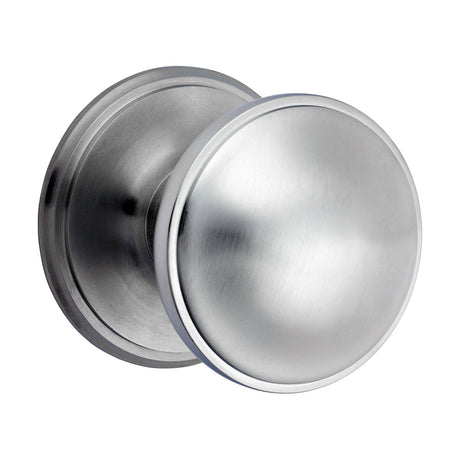 This is an image of Timco - Centre Door Knob - Satin Chrome 66mm (1 Each Box) 200322