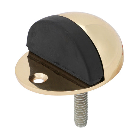 This is an image of Timco - Oval Door Stop - Polished Brass 47mm (1 Each TIMpac) 200330P