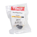 This is an image of Timco - Oval Door Stop - Polished Brass 47mm (1 Each Bag) 200330