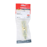 This is an image of Timco - Contract Flat Section Bolt - Polished Brass 110 x 25mm (1 Each TIMpac) 200336P