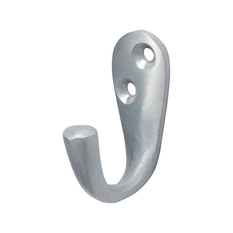 This is an image of Timco - Single Robe Hook - Satin Chrome 44 x 18mm (1 Each TIMpac) 200347P