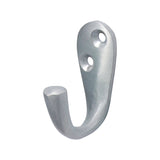This is an image of Timco - Single Robe Hook - Satin Chrome 44 x 18mm (1 Each Bag) 200347