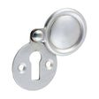 This is an image of Timco - Pair of Traditional Pattern Escutcheon - Satin Chrome 32mm (1 Pairs TIMpac) 200348P