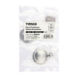 This is an image of Timco - Pair of Traditional Pattern Escutcheon - Satin Chrome 32mm (1 Pairs Bag) 200348