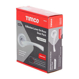 This is an image of Timco - Edleston Lever On Rose Door Pack - Satin Chrome Mixed (1 Each Box) 200352