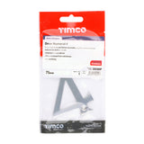 This is an image of Timco - Door Numeral 4 - Satin Chrome 75mm (1 Each TIMpac) 200366P