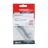 This is an image of Timco - Necked Barrel Bolt - Satin Chrome 75 x 25mm (1 Each TIMpac) 200367P